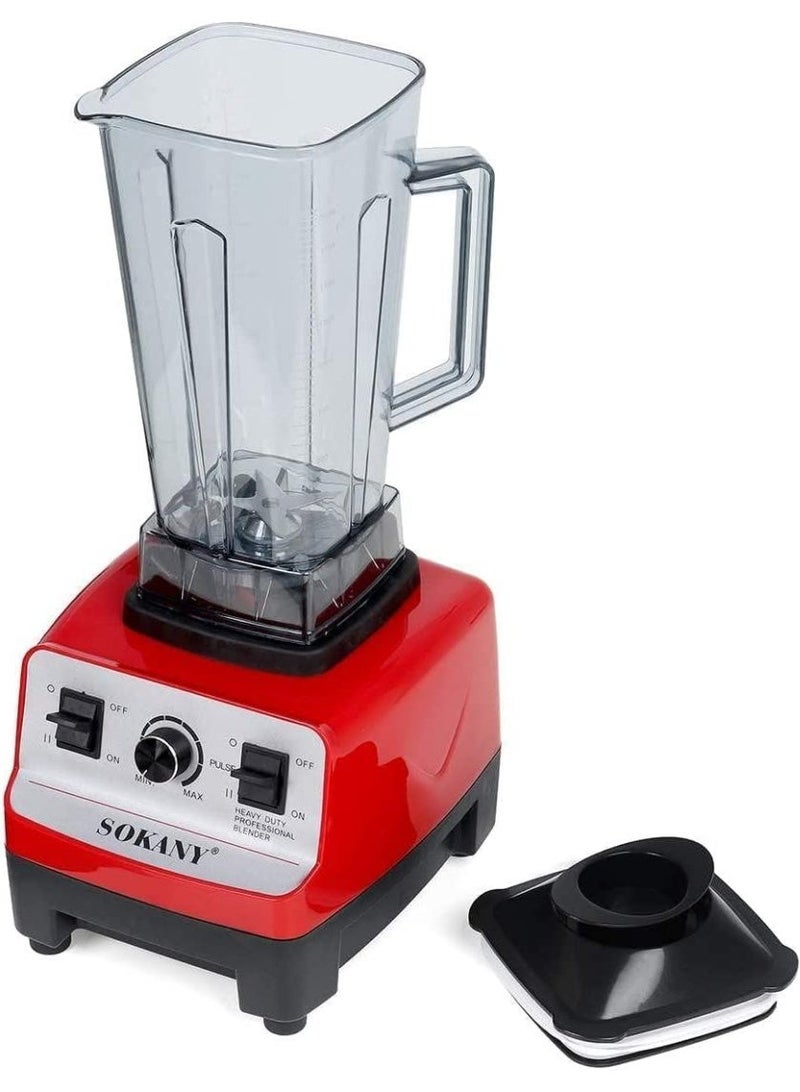 sokany Sk-444 Multifunctional Juicer Adjustable Blender 2L Food Processor Mixer Smoothie Ice Crusher 4500W - Multicolor - Image 4